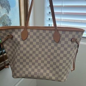 Louis Vuitton Neverfull Tote Damier Azur Canvas EXCELLENT Condition